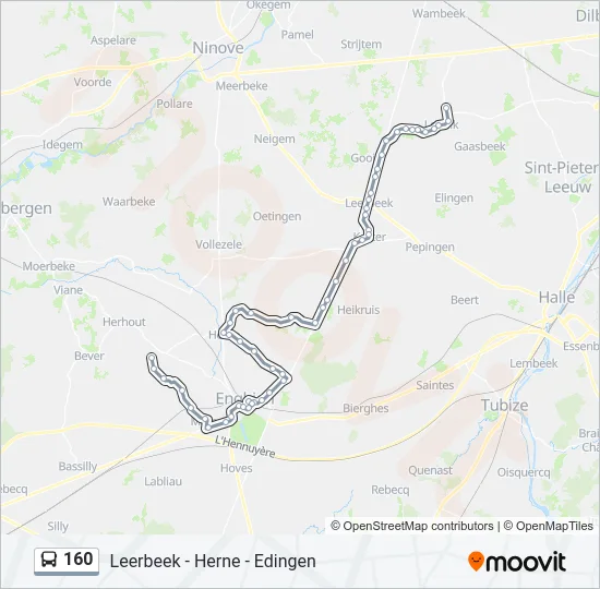 160 Bus Line Map
