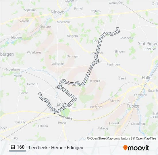 160 Bus Line Map