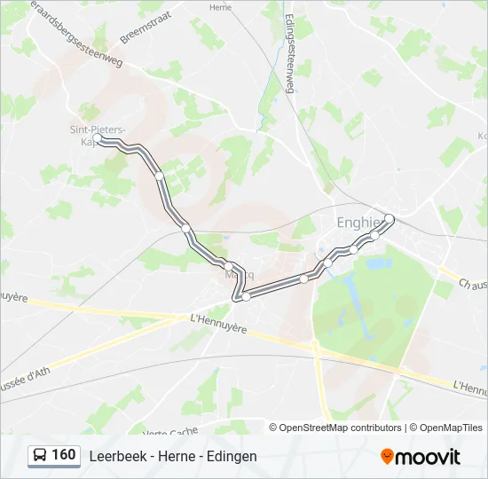 160 Bus Line Map
