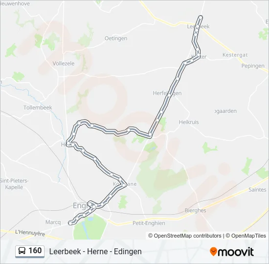 160 Bus Line Map
