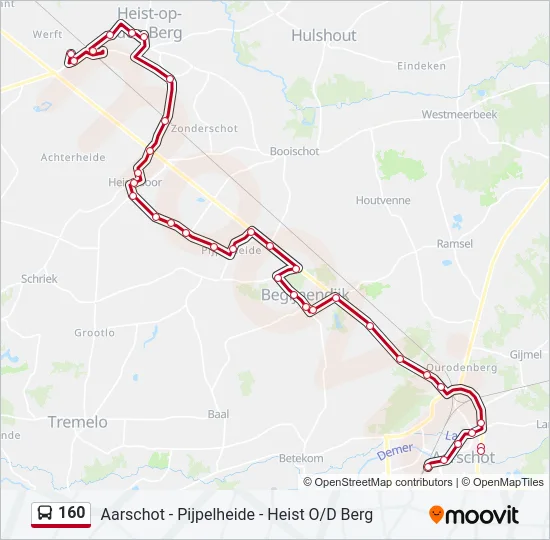 160 Bus Line Map