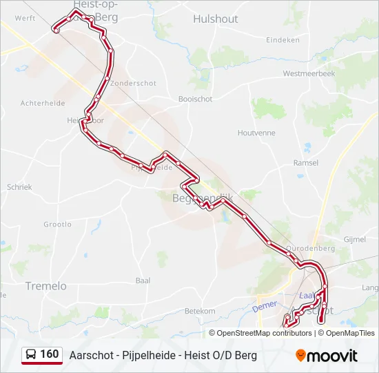 160 Bus Line Map