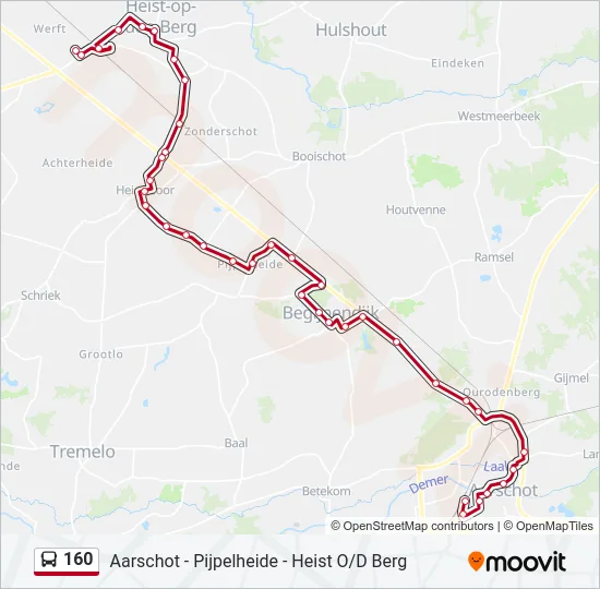 160 Bus Line Map