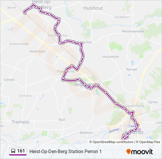 Plan de la ligne 161 de bus