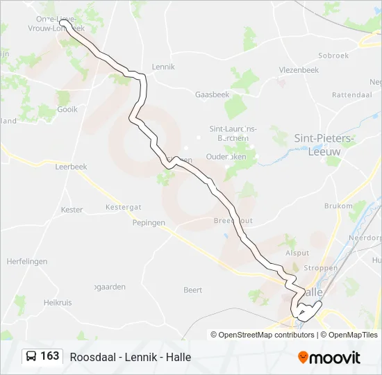 163 Bus Line Map