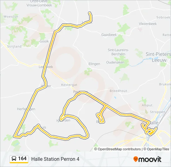 164 Bus Line Map