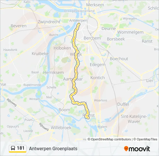 181 Bus Line Map
