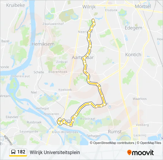 182 Bus Line Map