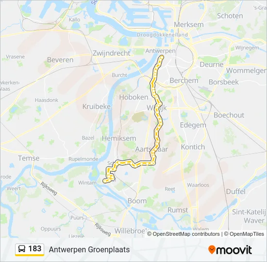 183 Bus Line Map