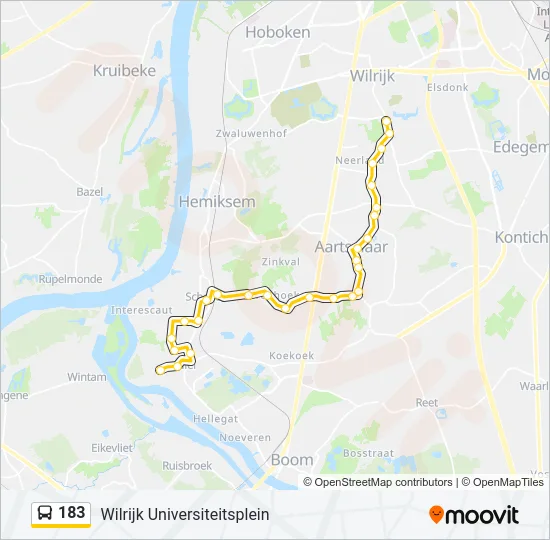 183 Bus Line Map