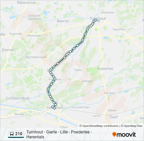 210 Bus Line Map