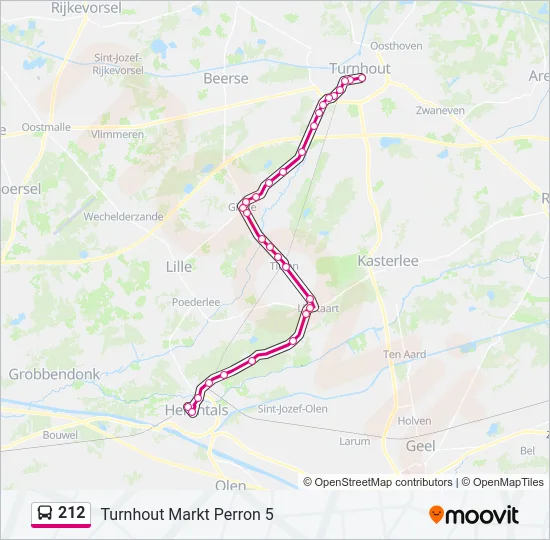 212 Bus Line Map
