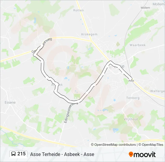 215 Bus Line Map