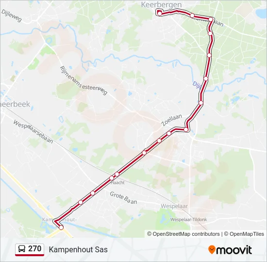 270 Bus Line Map