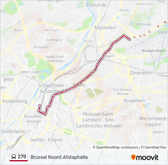 270 Bus Line Map