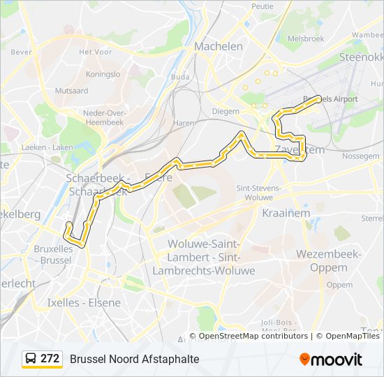 verkiezen Verbonden Tegenwerken 272 Route: dienstregelingen, haltes en kaarten - Brussel Noord Afstaphalte  (Bijgewerkt)