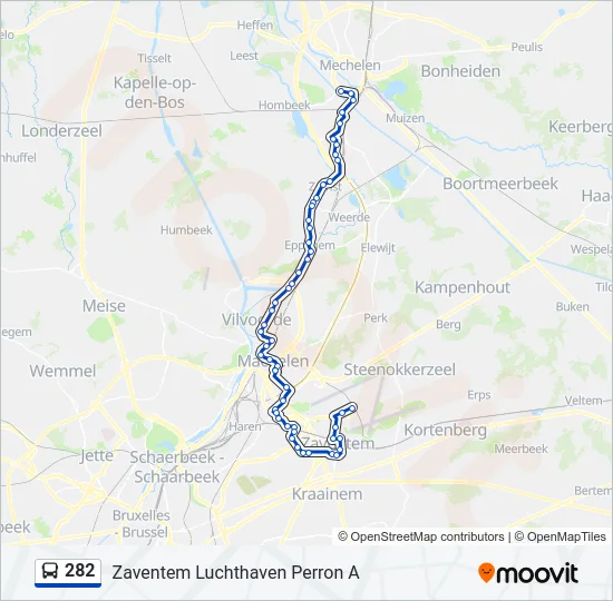 282 Bus Line Map