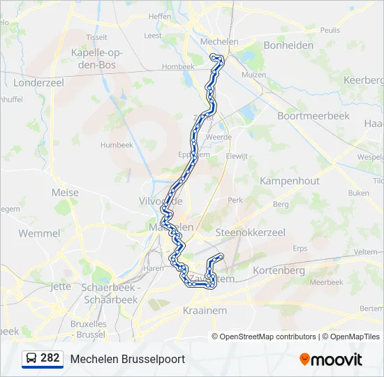 282 Bus Line Map