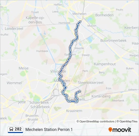 282 Bus Line Map