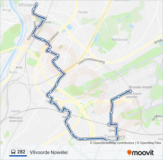 282 Bus Line Map
