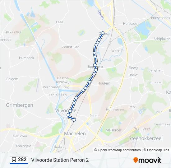 282 Bus Line Map