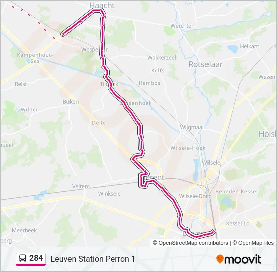 284 Bus Line Map