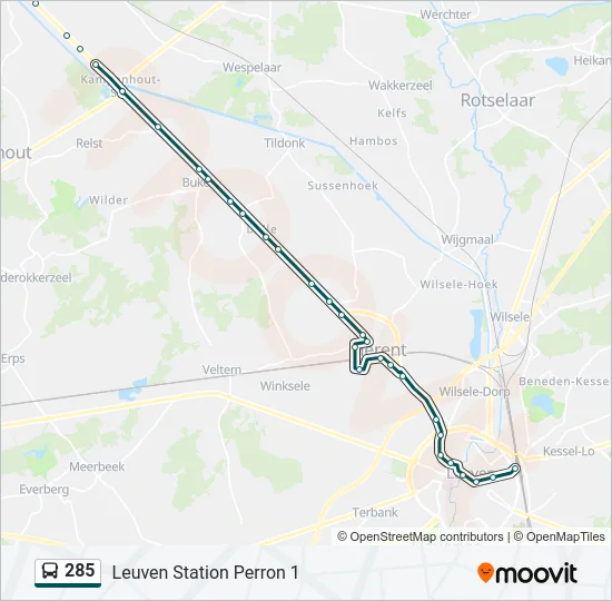 285 Bus Line Map