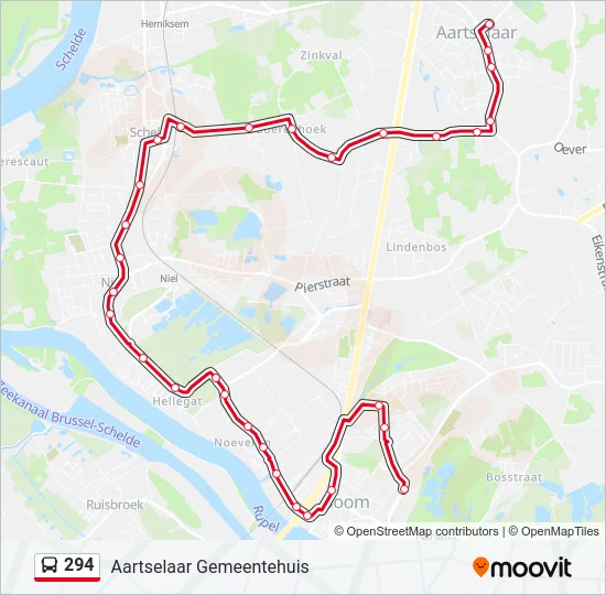 294 Bus Line Map