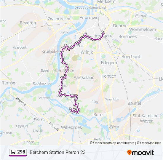 298 bus Line Map