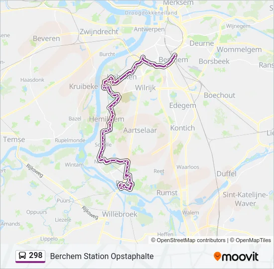 298 Bus Line Map