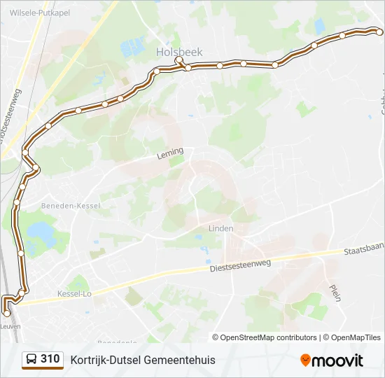 310 Bus Line Map