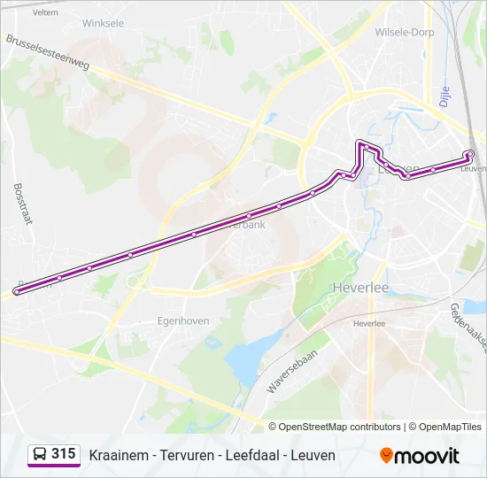 315 Bus Line Map