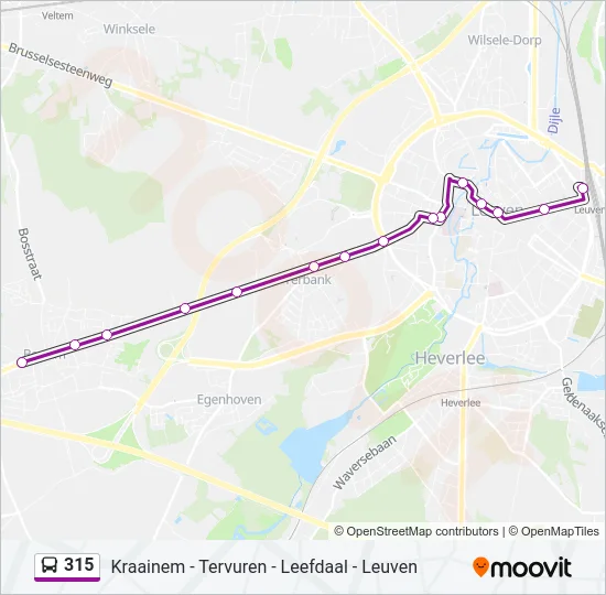 315 Bus Line Map