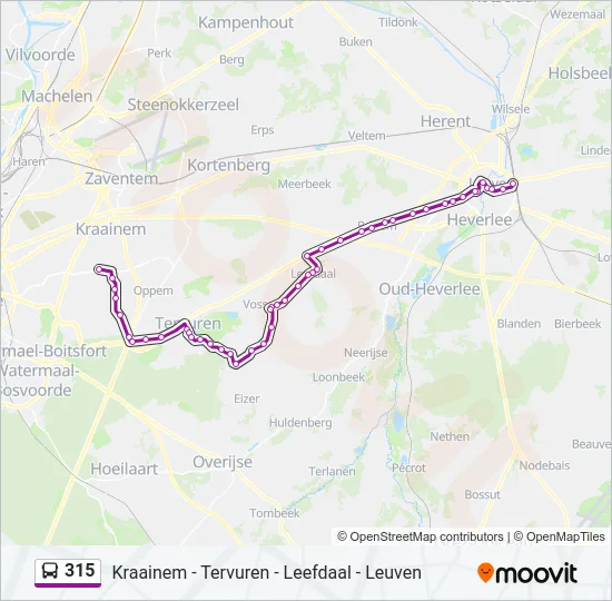 315 Bus Line Map