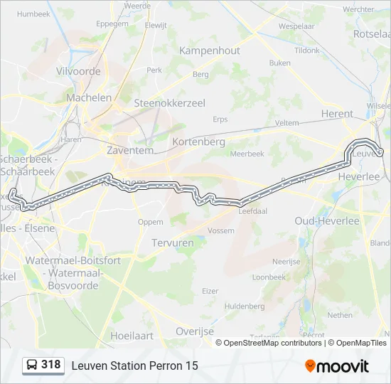 318 Bus Line Map