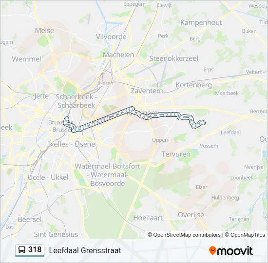 318 Bus Line Map