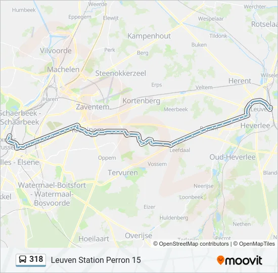 318 Bus Line Map