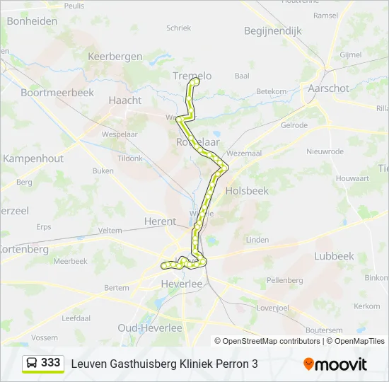 333 Bus Line Map