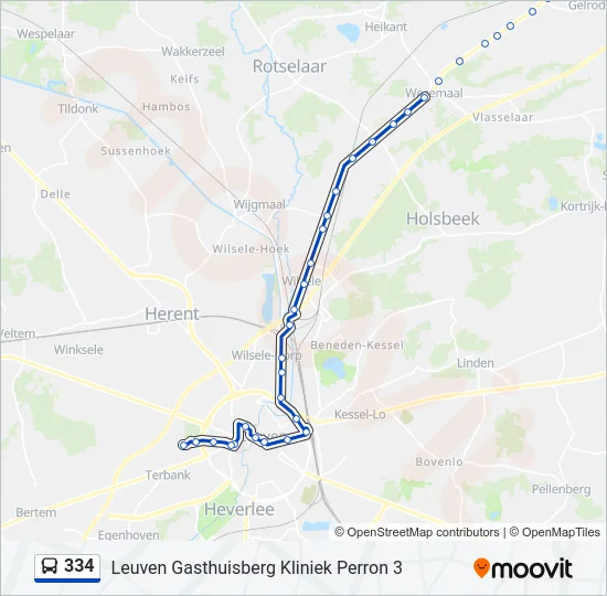 334 Bus Line Map