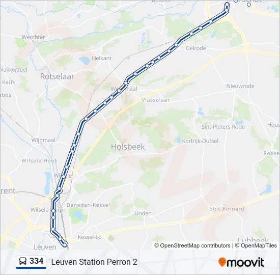 334 Bus Line Map