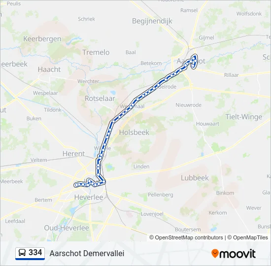 334 Bus Line Map