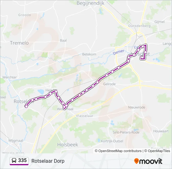 335 Bus Line Map