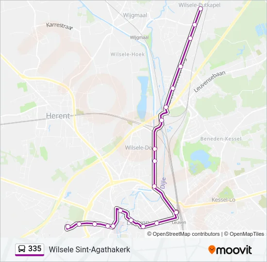 335 Bus Line Map