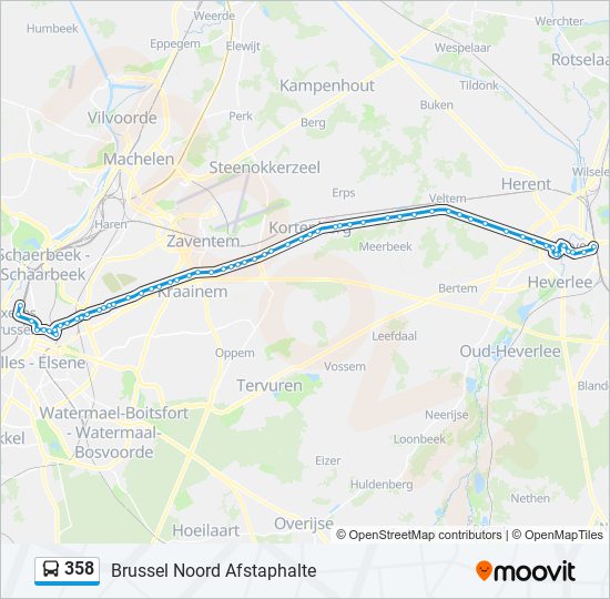 haai beton omdraaien 358 Route: Schedules, Stops & Maps - Brussel Noord Afstaphalte (Updated)