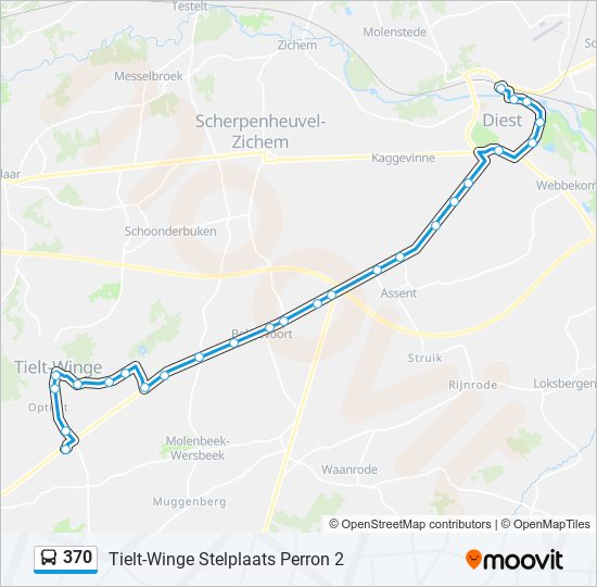 370 bus Line Map