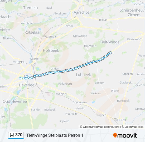 Plan de la ligne 370 de bus