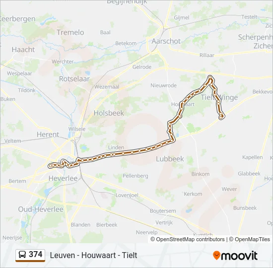 374 Bus Line Map