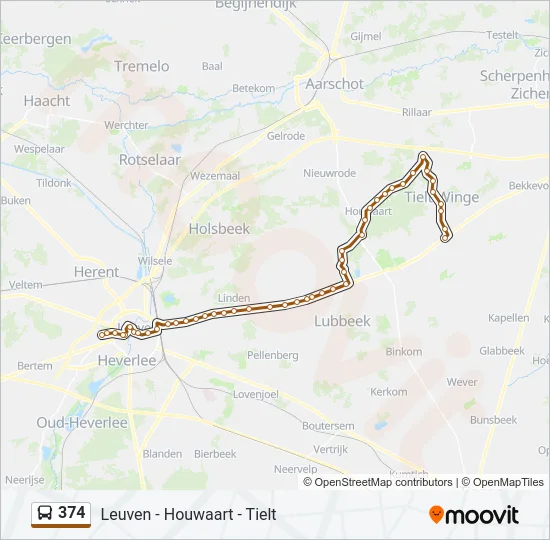374 Bus Line Map