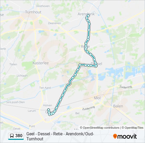 380 bus Line Map