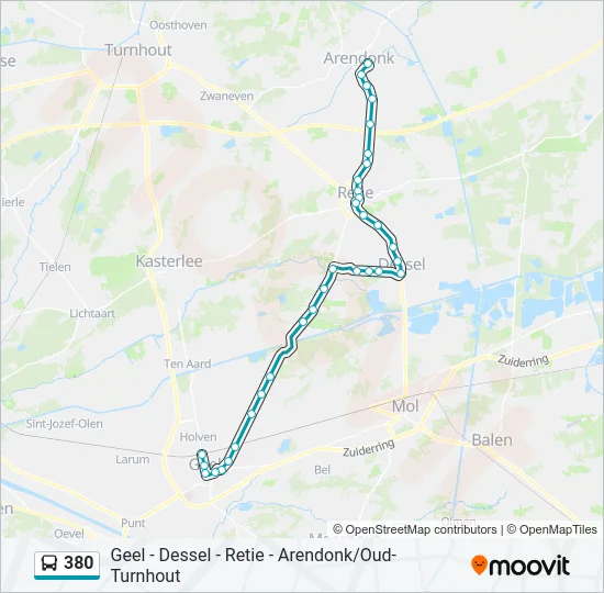 380 Bus Line Map